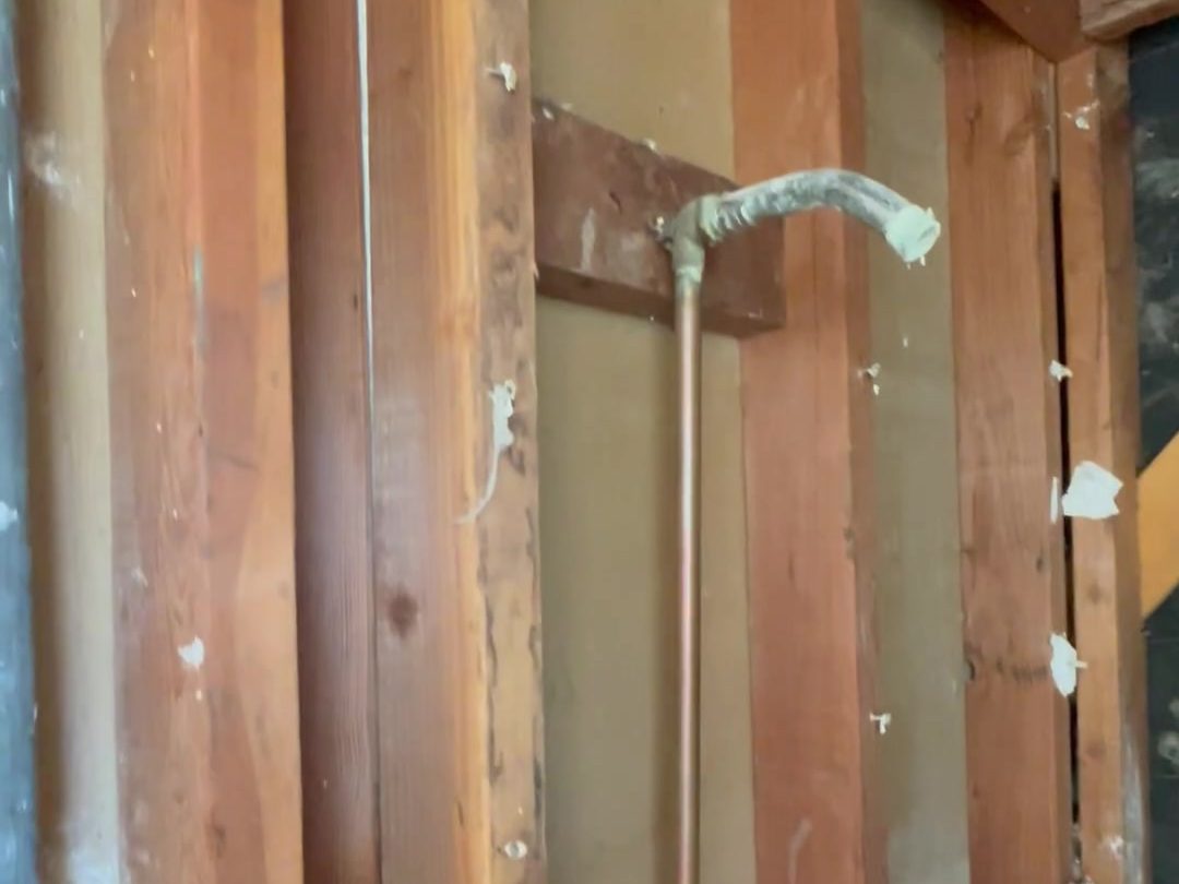 1203 Woodworth Ave, Yuba City — bathroom stripped to the studs before renovation