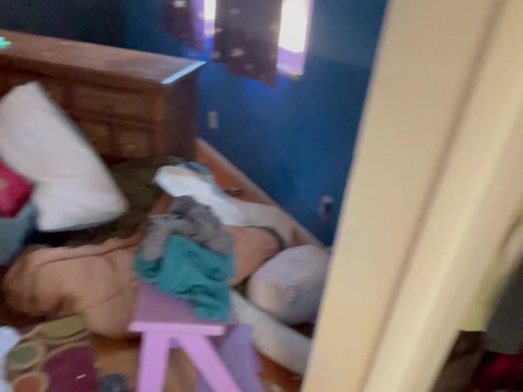 1203 Woodworth Ave, Yuba City — bedroom before renovation with contents left behind